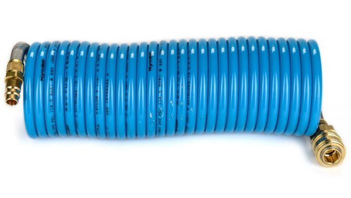 Rectus MFSP12/050KS poliamid 12 spiráltömlő gyorscsatlakozóval, kék, 12x10x1 mm, 5 m hosszú termék fő termékképe