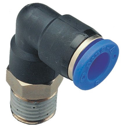 Rectus PL 06-01C mini könyök csatlakozó, 6mm x 1/8' termék fő termékképe