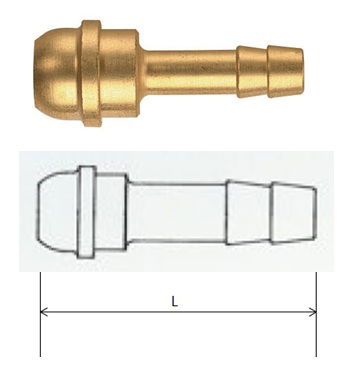 Rectus (STP 17/09) G 3/8 csatlakozású tömlővég, rövid termék fő termékképe